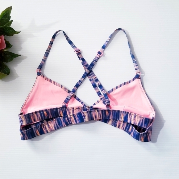 LULUEMON Shanti Surf Triangle Bikini Top hard to find Print Tiger Water 6 - Picture 2 of 6